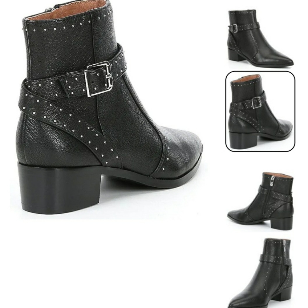 Antonio Melani Black Leather Bootie NIB